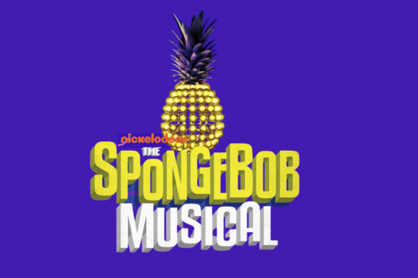 Graphic of a Pineapple on a purple background with the words Nickoldean The SpongeBob Musical.